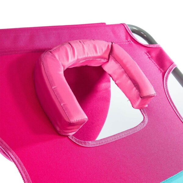 Ostrich Ladies Comfort Lounger, Portable Beach Camping Pool Tanning Chair, Pink - Image 8