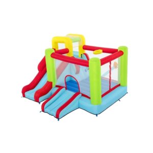 Wonder Hoops 10' Inflatable Bounce House Park with Basketball and Slide. 126