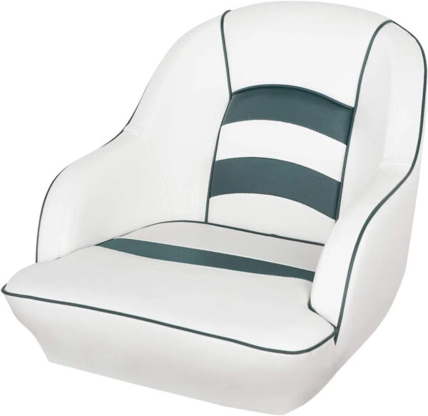 Bucket Pontoon Boat Seat (White/Blue) - Image 3