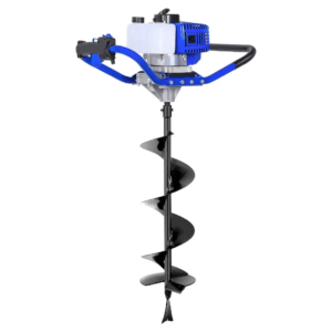 Post Hole Digger Gas Powered, 52cc 2.4 HP 2 Stroke Engine Earth Auger with 8" Drill Bit, EPA Compliant Post Hole Auger
