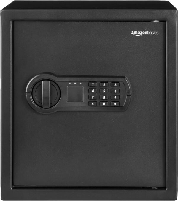 Steel home safety electronic safe, programmable keyboard lock, safety file, 1.8 cubic feet, black - Image 2