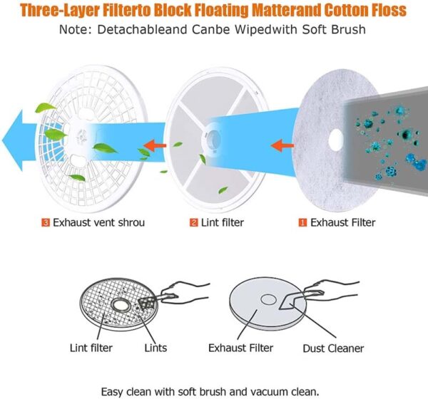 10 lbs Portable Clothes Dryer, Wall Mounted Front Load Dryer Tumble Dryer, Portable Dryer Machine for Apartments RV - Image 7