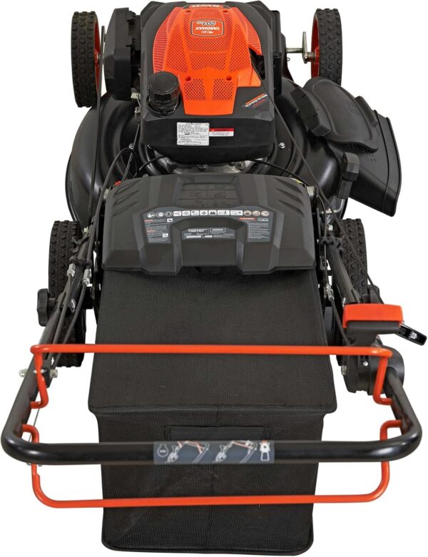 22 in. 201cc Select PACE 6 Speed CVT High Wheel RWD 3-in-1 Gas Walk Behind Self Propelled Lawn Mower, Black - Image 2