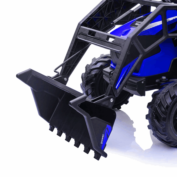3-in-1 Ride-On Tractor, 24V Electric, Excavator & Bulldozer, Remote Control, LED, Music, USB/Bluetooth max 66 lbs – Bright-blue - Image 32
