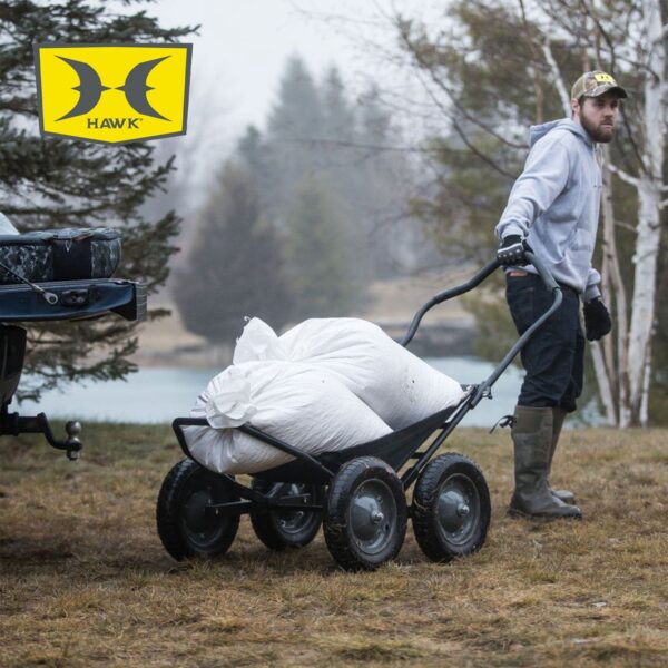 Crawler Multi-Use Folding Cart, Hunting Fishing Cart, 500lb Capacity, Black - Image 4