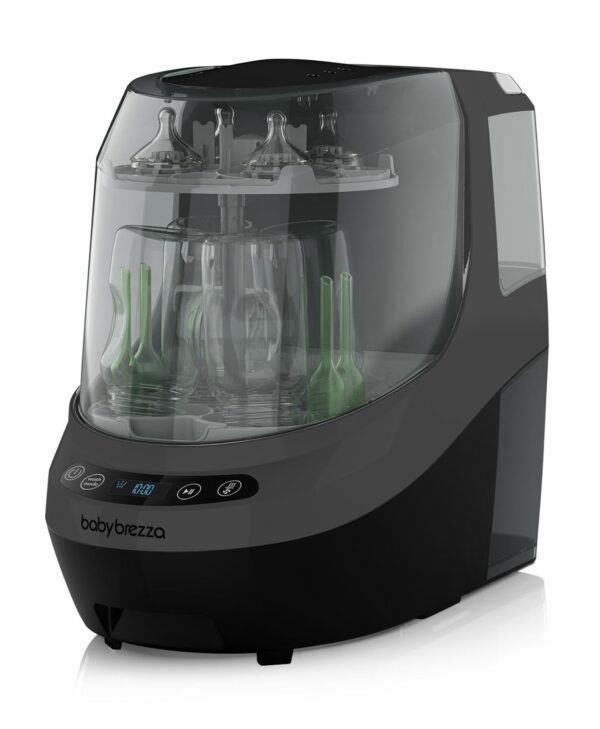 Baby Bottle Washer Pro - Baby Bottle Washer, Sterilizer + Dryer - All in One Machine Cleans Bottles, Pump Parts, & Sippy Cups - Replaces Hand Washing, Bottle Brushes and Drying Racks-Brezza - Image 2