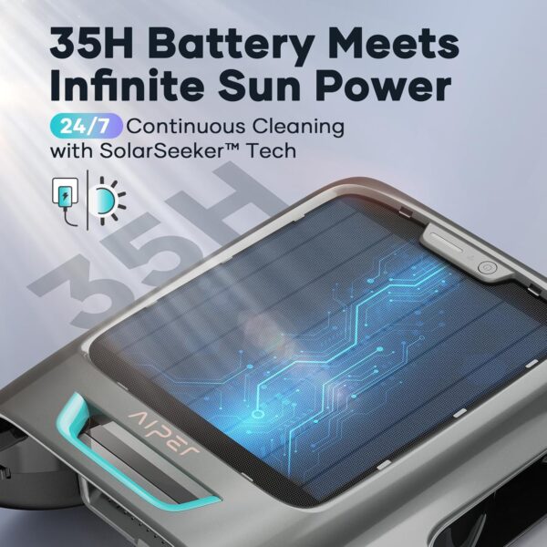 AIPER Surfer S2 Solar Pool Skimmer with APP Support, 24/7 Cleaning, Dual Charging Modes, Smart Obstacle Avoidance, Ideal for All Swimming Pool Types - Image 4