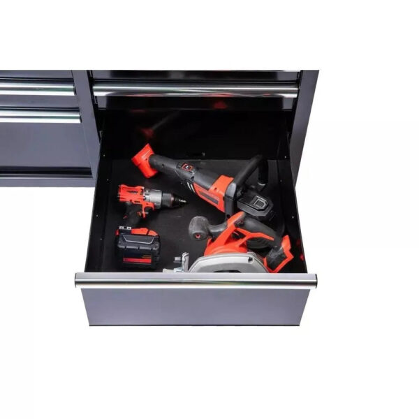 46 in. W x 24 in. D 9-Drawer Gloss Black Deep Tool Chest Mobile Workbench - Image 6
