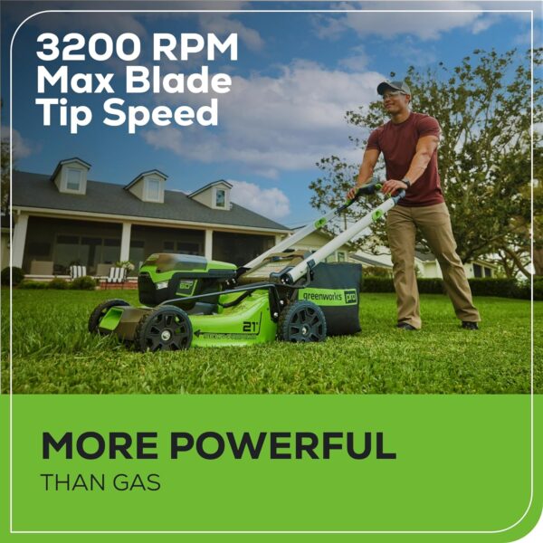 60V 21” Cordless (Self-Propelled) Lawn Mower . 2 x 4.0Ah Batteries and Dual Port Rapid Charger - Image 10
