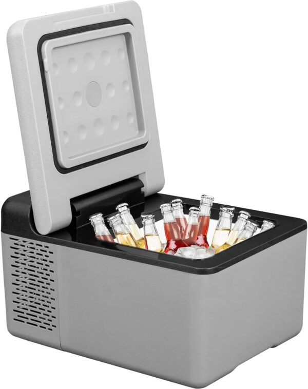 12 Volt Car Refrigerator Fridge, 45 L Single Zone Portable Freezer with Built-in Light, 12/24V DC and 100-240V AC Compressor Cooler for Outdoor, Camping, RV - Image 3