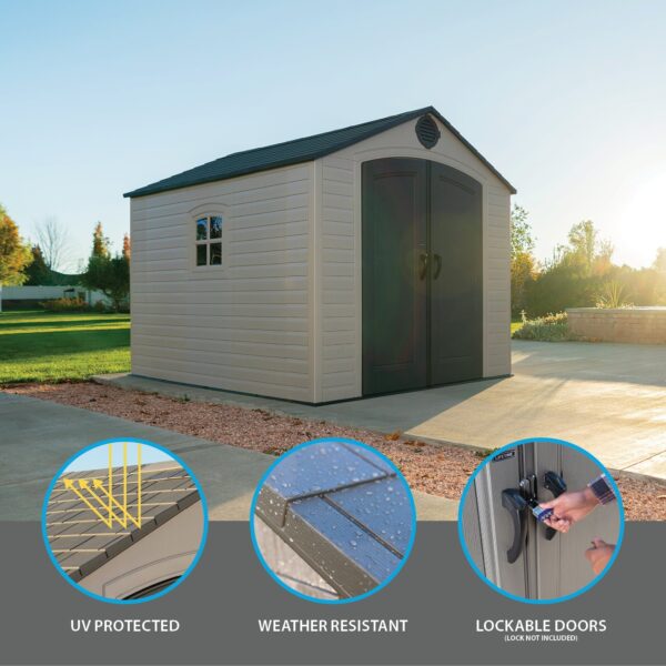 Lifetime 8 Ft. x 10 Ft. Outdoor Storage Shed - Image 10
