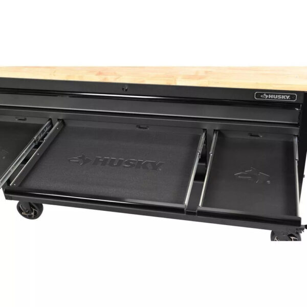 Heavy Duty 61 in. W x 23 in. D 15-Drawer Mobile Workbench with Solid Wood Top - Image 24