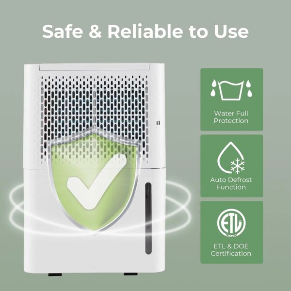 Dehumidifier for Basement, 2000 Sq. Ft 32 Pint Quiet & Energy Efficient Dehumidifier w/Continuous/Drying/Auto Mode - Image 3