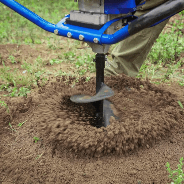 Post Hole Digger Gas Powered, 52cc 2.4 HP 2 Stroke Engine Earth Auger with 8" Drill Bit, EPA Compliant Post Hole Auger - Image 5