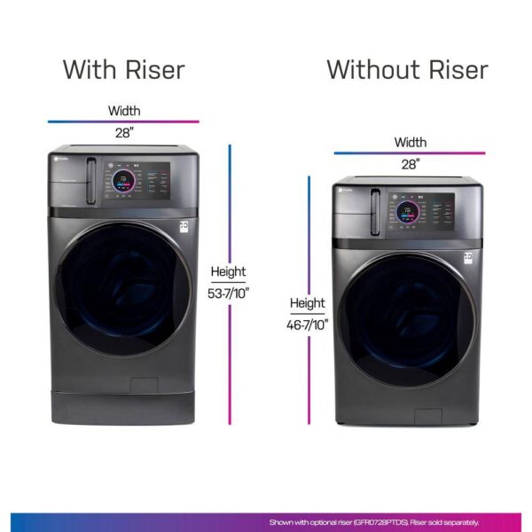 GE Profile 4.8 cu. ft. UltraFast Combo Washer Dryer with Ventless Heat Pump Technology in Carbon Graphite - Image 6