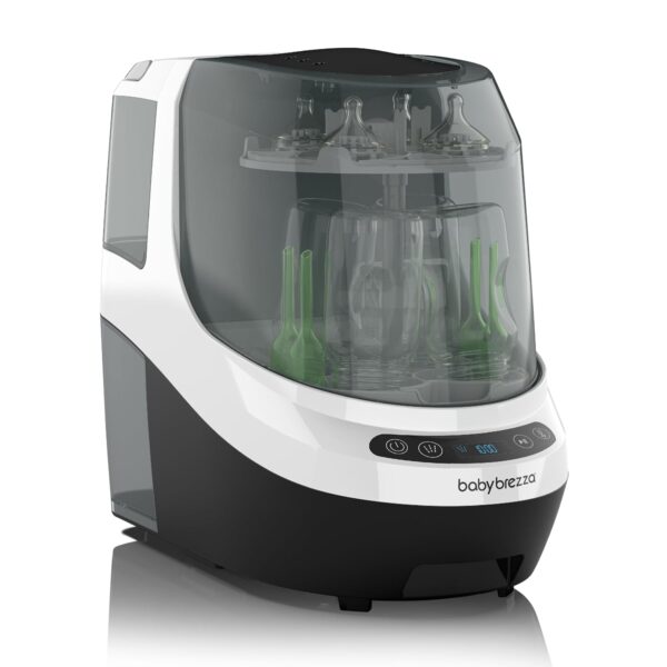 Baby Bottle Washer Pro - Baby Bottle Washer, Sterilizer + Dryer - All in One Machine Cleans Bottles, Pump Parts, & Sippy Cups - Replaces Hand Washing, Bottle Brushes and Drying Racks-Brezza
