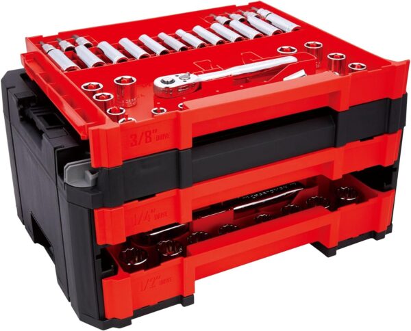 262-Piece Mechanic Tool Set, Master Socket Set with 3-Drawer VERSASTACK Tool Box, SAE/Metric Set (CMMT45309) - Image 3