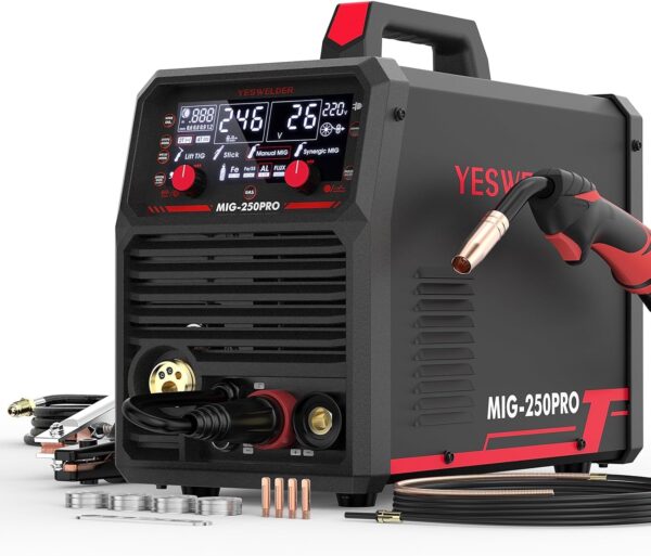 MIG Welder,110V Flux Core Welder Flux Core MIG/Lift TIG/Stick 3-in-1 Large LED Digital Display Welding Machine IGBT Inverter Welder FLUX-135PRO - Image 5
