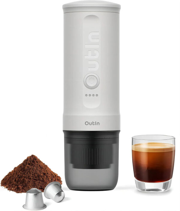 Portable Electric Espresso Machine, Travel Coffee Maker for Camping, Car Coffee Maker Self-Heating with USB-C, With Ground Coffee & NS Capsule for RV, Hiking, Office - Image 3
