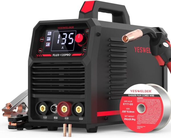 MIG Welder,110V Flux Core Welder Flux Core MIG/Lift TIG/Stick 3-in-1 Large LED Digital Display Welding Machine IGBT Inverter Welder FLUX-135PRO - Image 10